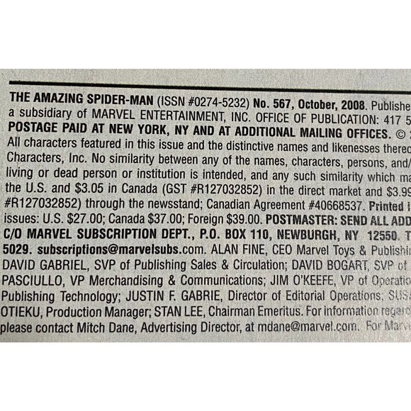 Marvel Amazing Spider-Man #567 Oct 2008 1st App Sasha Kravinoff Comic Book - Picture 2 of 15